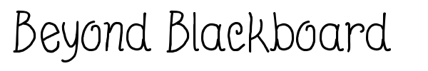 Beyond Blackboard font preview